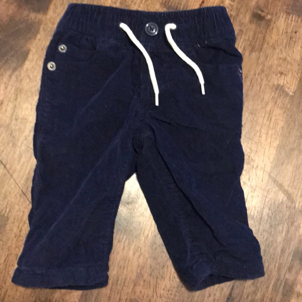 BabyGap Navy Blue Corduroy Pants With Drawstring